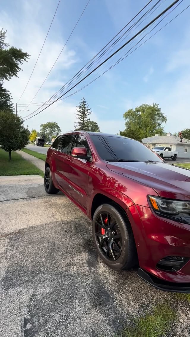 Red Jeep Grand Cherokee SRT after exterior detail